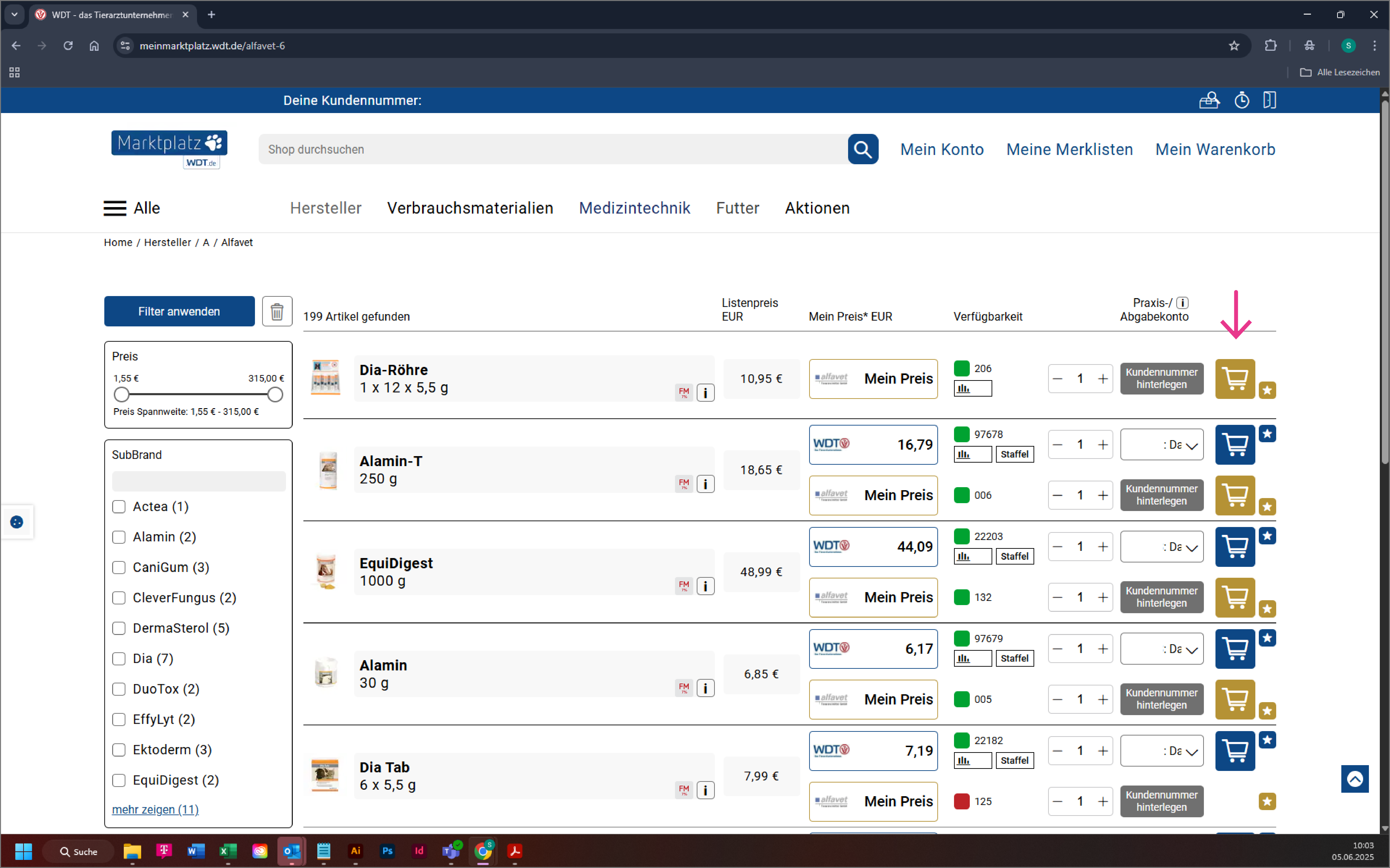 Screenshot vom neuen Marktplatz-Design